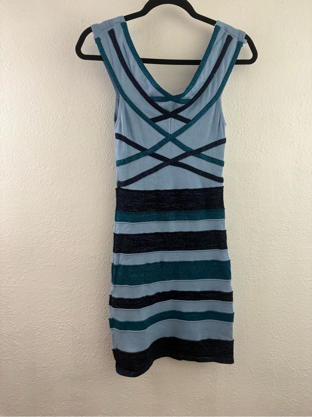 Wow Couture Colorblock Bandage Bodycon Dress size S